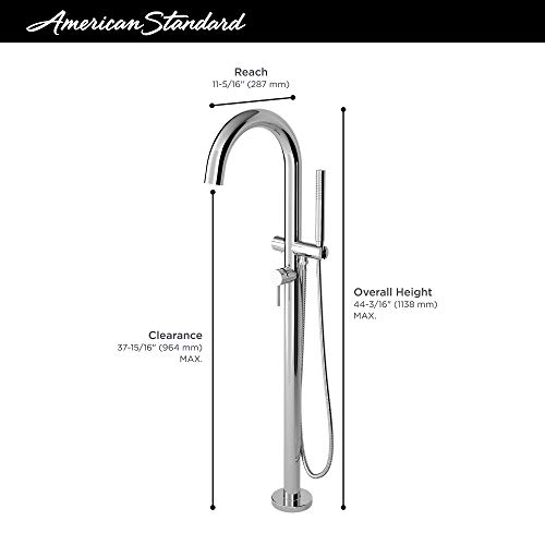 American Standard Contemporary Round Freestanding Tub Filler, Matte Black by American Standard - Used condition - Image 3