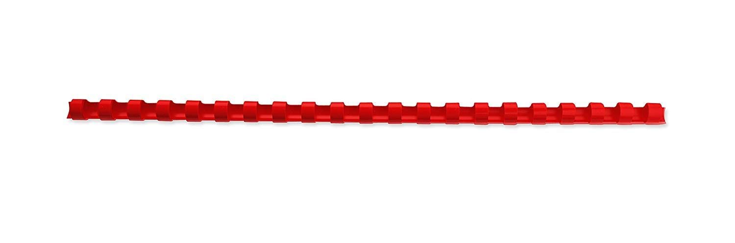 GBC CombBind Binding Combs, 16 mm, 145 Sheet Capacity, A4, 21 Ring, Red, Pack of 100, 4028660