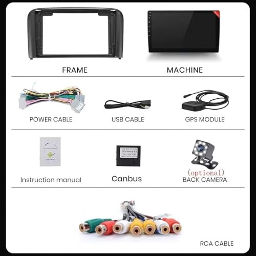 Radio Coche 2 DIN Pantalla para Volvo S80 con Android Auto Mirror Link Bluetooth 7
