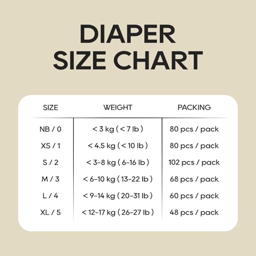 Image of ECO BOOM Diapers, Viscose from Bamboo Diapers, Natural Soft Disposable Nappies for Infant, Size 3 Suitable for 13 to 22lb (Medium - 68 Count)