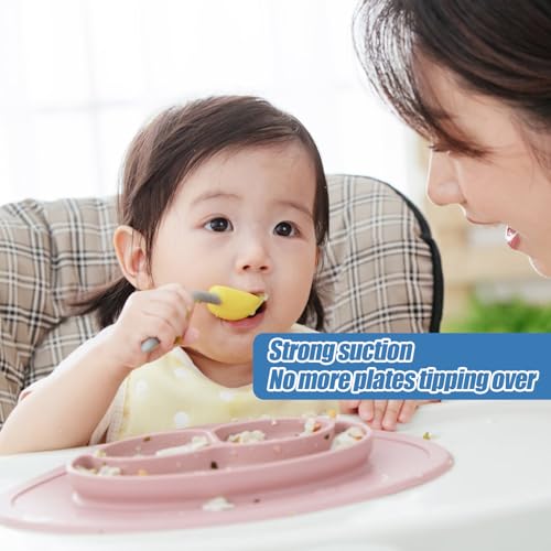 Image of 9pcs Transparent Suction Stickers for Stokke Tripp Trapp Tray, Round & Rectangle Strong Suction Fixer Adhesive Tray Sticker for High Chairs Baby Plates Bowls & Toys Stability