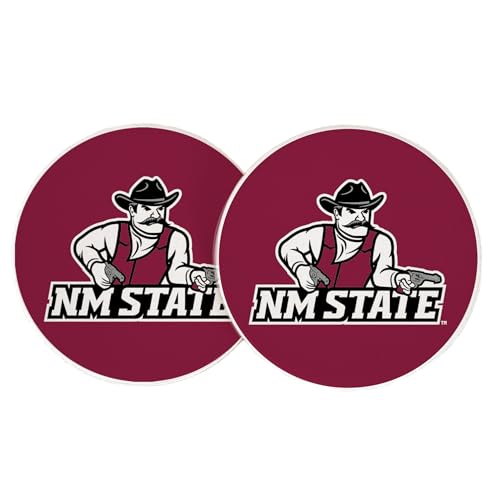 Desert Cactus New Mexico State Aggies Car Cup Coaster 2 Pack (A)