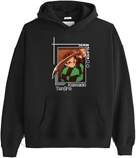 Japanese Anime demon sler nezuko tanjiro inosuke Kanao Giyu Tengen hoodie black 56