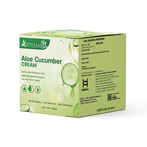 Image of Artesian Aloe Cucumber Skin Cream For Face | Hydrating, Moisturizing, Soothing Skin - 50 Gram