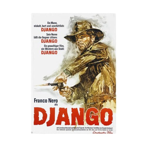 Fabulous Torchon de Cuisine et Essuie-Mains - Django Vieille Affiche de Film Rétro Poster Cinéma...