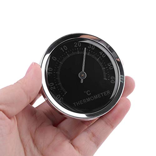 Starkes und haltbares Mini-Auto-Thermometer, 58 mm, mechanisches analoges Temperaturmessgerät mit Aufkleber