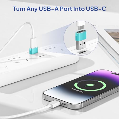 Image of Elebase for Apple Watch Ultra 3 Adapter,USB to USB C Adaptor 4 Pack,Type C Female to A Male Charger Converter for iWatch Series 8 7,iPhone 17 16 15 14 Pro Plus Max,Airpods 4,iPad 9 10 Air 5 Mini 6 7 8