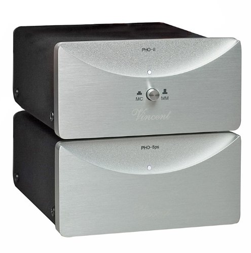 Vincent PHO 8 Phono Stage MM/MC Outboard Power Supply Silver
