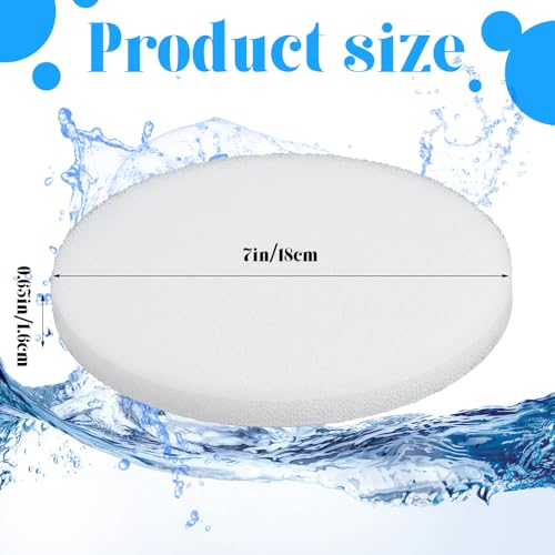 Image of Tranqun 24 Pcs Fine Filter Water Polishing Pad Compatible with Fluval Fx4, Fx5, Fx6, Sponge White, 7 x 7 x 0.63 Inches