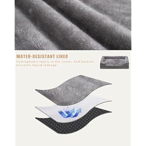 Orthopedic Dog Beds Large Sized Waterproof XL Dog Couch Bed with Sides Non-Slip Bottom and Washable Removable Cover, 41x27inch, Gray Orthopedic Dog Beds Large Sized Waterproof XL Dog Couch Bed with Sides Non Slip Bottom and Washable Removable Cover 41x27inch Gray