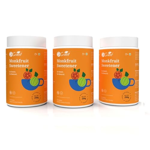 Image of So Sweet Monk Fruit Natural Zero Calorie Sweetener 750gm Pack of 3 (250g Each)