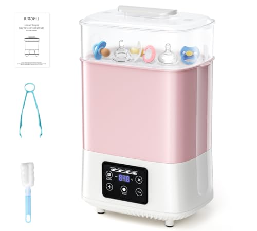 4-in-1Sterilisator für Babyflaschen mit Trocknerfunktion,Große Kapazität flaschen Baby Sterilisator -Sterilisiert Trocknet & Heiz Speisenwärmer für 8 Fläschchen 99,99% Sterilisation