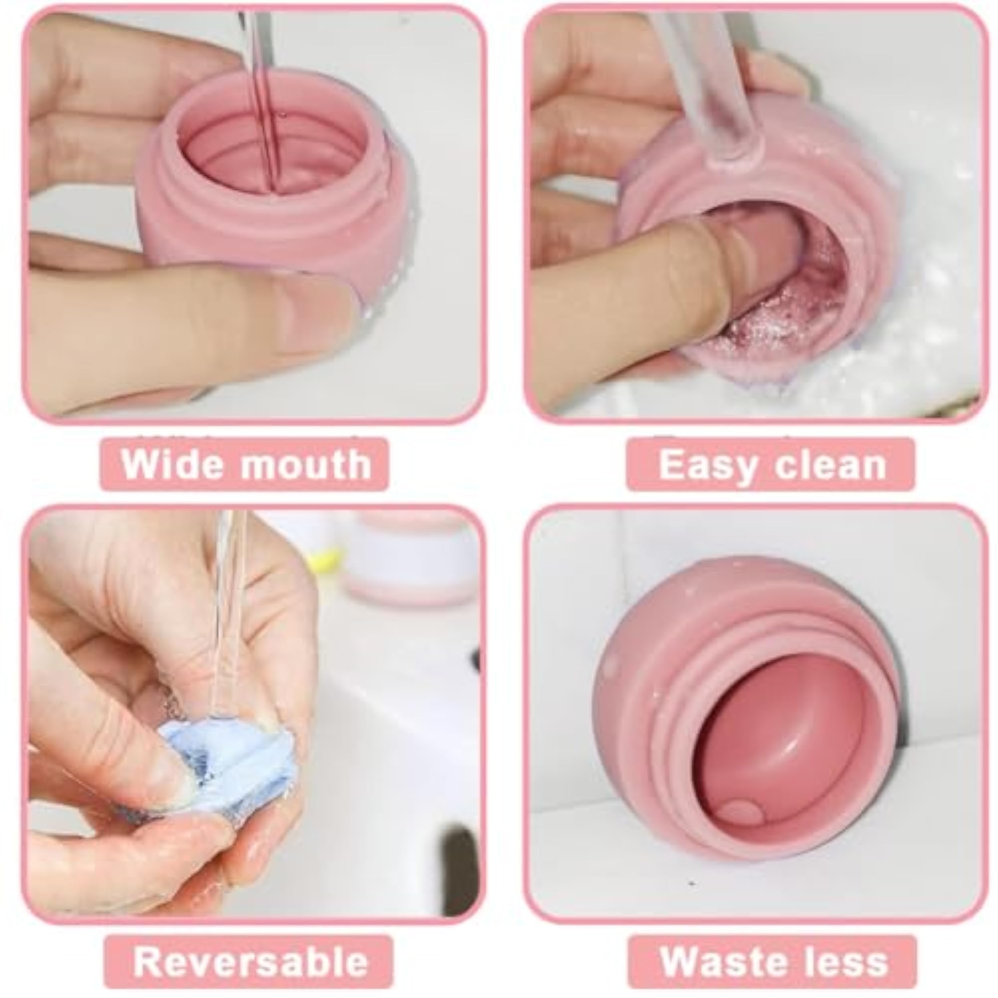 3PCS Silicone Cream Jars for Travel 20ml Dispenser