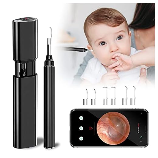 Ear Scope Camera,Wireless Ear Endoscope with Earwax Cleaning Tool Visible Ear Spoon 3.9mm Diameter 1080P HD and Waterproof 6 Adjustable LED Lights USB Recharge Otoscope for iOS iPhone iPad Android