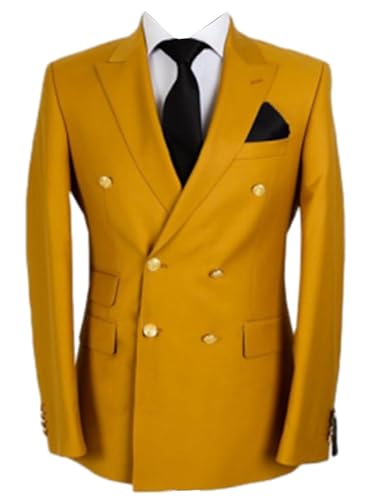 Veste de costume à double boutonnage homme Kromoc pour le bureau et les grandes occasions