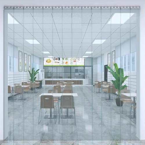 Rideau en PVC transparent imperméable pour isolation de porte d'usine