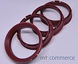 ABMESSUNG: 66,45 x 57,1 m CRK 4X Zentrierringe 66,45 x 57,1 mm rot Felgen Ringe Made in Germany