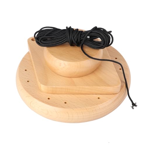 LGEGE Wind Chime Making Parts - Clapper, Top, Wind Catcher, Nylon Cord Set, High Quantity Beech Wood, Perfect for DIY Windchime, Handmade Wind Chime Replacement Kit (Natural Wood Color)