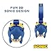 Sonic The Hedgehog - Kids Bluetooth Headphones, Wireless & Wired Over-Ear Headphones with Safe Volume, Adjustable Headband, Rechargeable Battery & Stereo Sound – Perfect for School, Home, & Travell