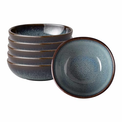 Villeroy & Boch like. by Lave Gris Schälchen 6er Set, 60 ml, Schale für Dips & Desserts, 10,5x10x3,5 cm, Steingut, Grau
