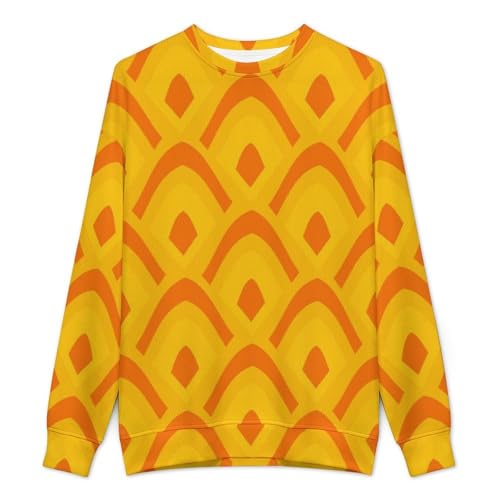 MoBlinko Mens Crewneck Sweater Pineapple Skin Mens Sweater Sweaters for Men M Long Sleeve Lightweight Pullover2