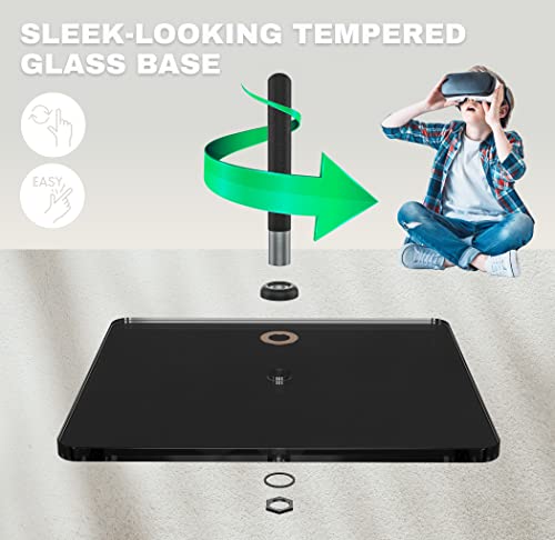 Skywin 2-Pack VR Sensor Stand - Compatible with HTC Vive & Oculus Rift - Adjustable Glass Floor Stand - Image 6