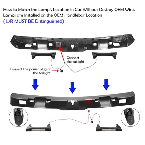 Asasytal LED Kofferraumgriffleuchten Kompatibel mit Mercedes-Benz GLA GLB GLC Coupe EQA EQB EQC etc. Xenon Weiß Hochhelligkeit, ABS-Gehäuse Vollständig Integriert, IP67 Wasserdicht, Links+Rechts