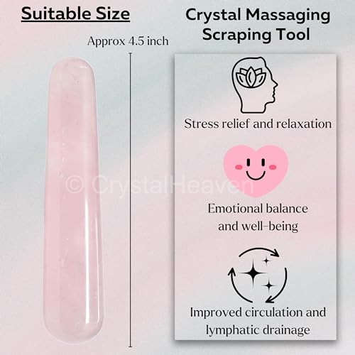 Image of Crystal Heaven Certified Rose Quartz Wand-Smooth Crystal Wand For Energy Healing,Chakra Balancing,Meditation And Home Decor-Crystals And Healing Stones For Gift