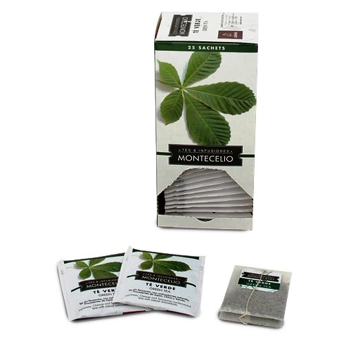 Montecelio - Bolsitas de Té Verde China Gunpowder - Estuche 25 Unidades