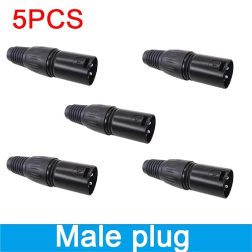 Conector de micrófono de alta resistencia YS145 metálico de 3 pines macho para estudio 2