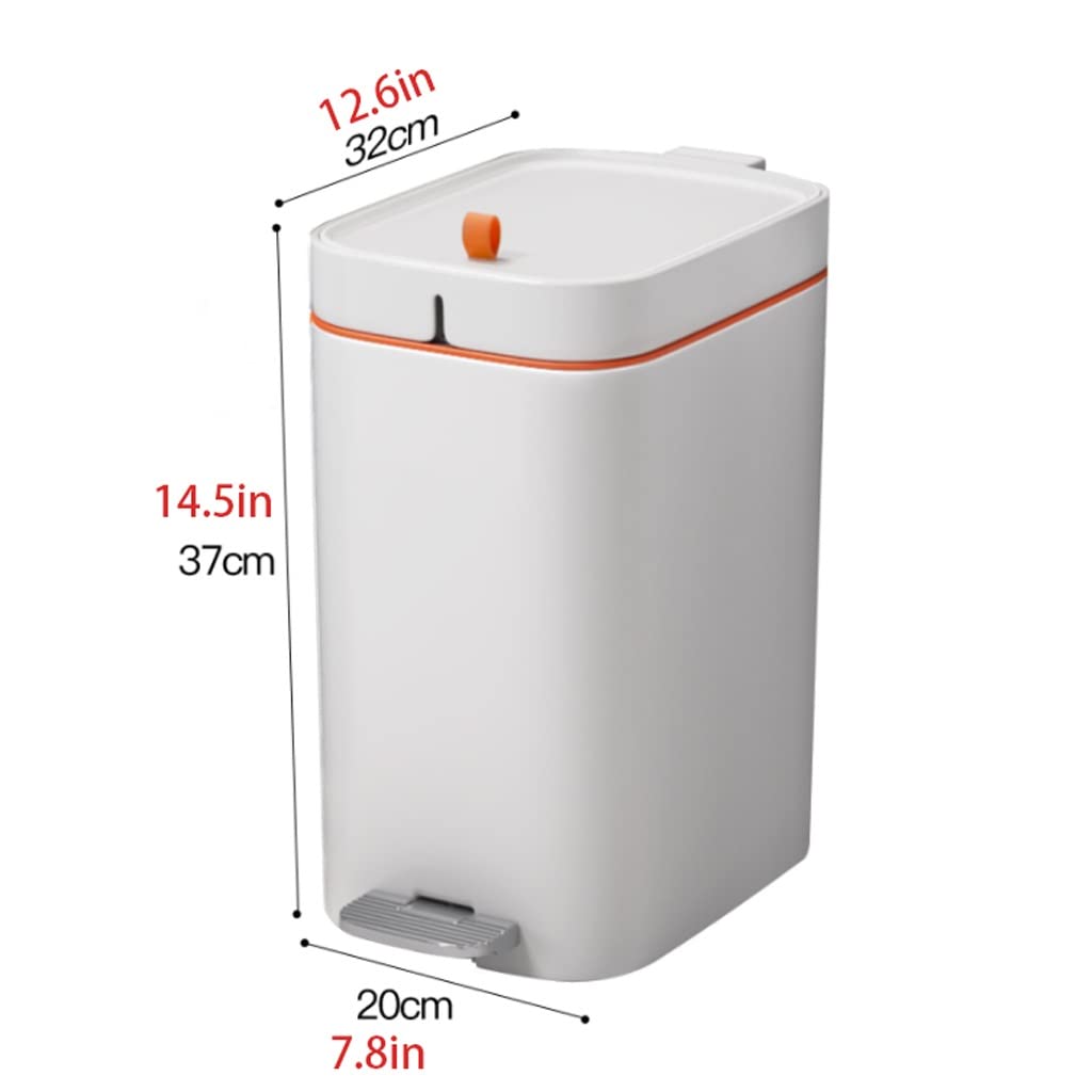 Cubo Basura Casa La Basura de, Cubo doméstica con Tapas, empacadores automáticos, for baño, Cocina, Oficina en el hogar Tiene residuos, 15 l Papelera Reciclaje