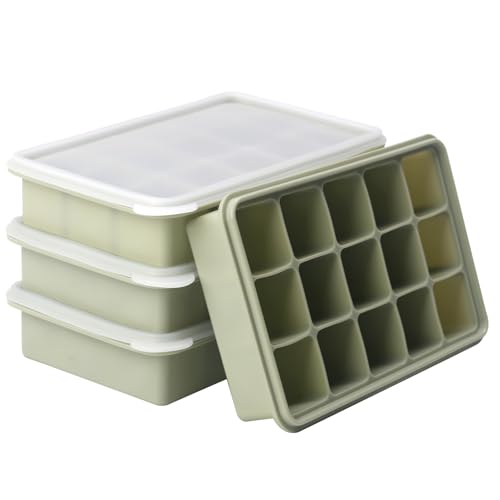 Moldes de silicona para congelador 2 cucharadas, verde 4 piezas miniatura 1