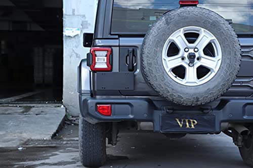 Hgcar Car Metal Tail Gate Door Handle Cover And License Plate Mount For Jeep Wrangler Jl 2018-2021 #TOP4