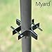Myard 13 Inches Solid Clear PC Wobbly Squirrel Proof Baffle Deflector for Bird Feeder, Fit up 1.5 Inches + Pole/Post (Upgraded Version)