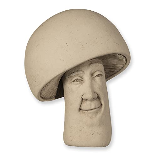 Carruth Studio Fun Guy Mushroom Sculpture - Stone Garden Figurine, He's a FunGuy, Mushroom Garden Accents with Personality, Fairy Garden Figurine, Kitchen Decor, 5.25'