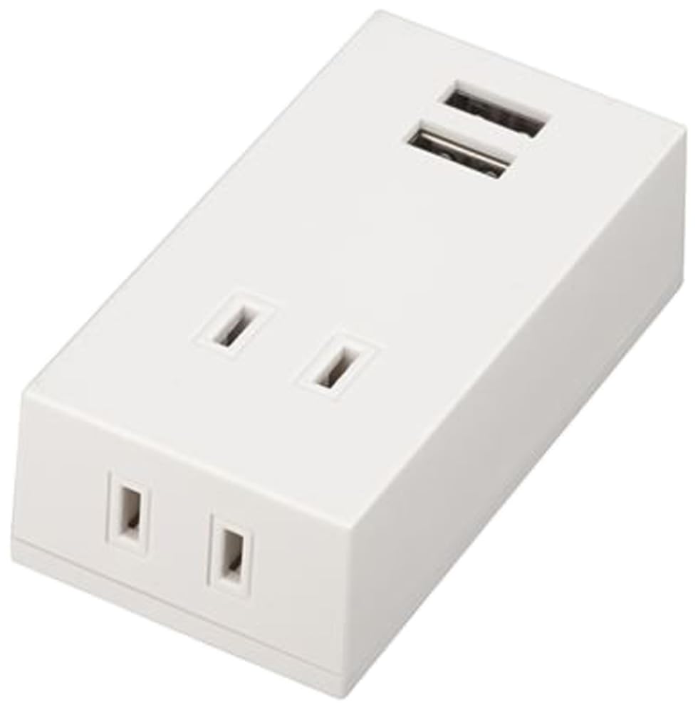 YAZAWA(ヤザワコーポレーション) SMART TAP(スマートタップ) 2USB+2AC ホワイト・Y02FS400WH2U
