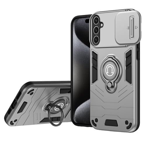 Carcasa de telefono Compatible con Samsung Galaxy S25 Funda con Soporte y Cubierta Deslizante Compatible with cámara, Funda Resistente a Prueba de Golpes de Grado Militar, Funda Protectora Compatible