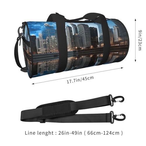 Chicago Reflected printed Travel Bag Casual luggage bag4