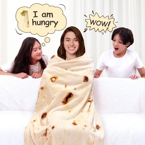 image for mermaker Burritos Tortilla Throw Blanket 2.0 Double Sided 71 inches fo