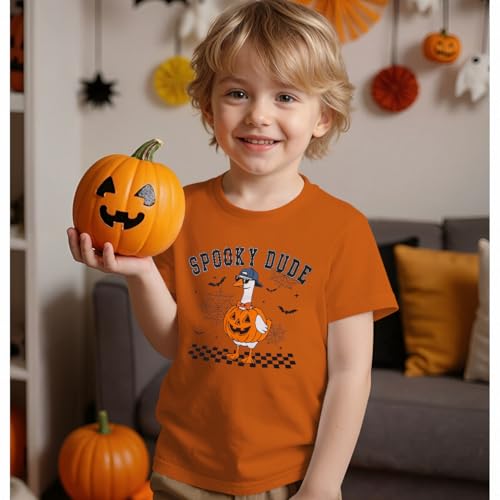 CM C&M WODRO Kid Spooky Dude Goose Pumpkin T-Shirt Short Sleeve Tee Tops4