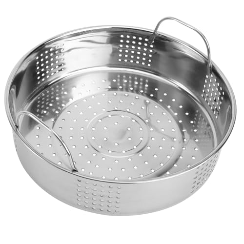 Sosoport Cesta de Vapor Inoxidable Asas Vaporera Bollos y Verduras con Orificios de Ventilación Calentamiento