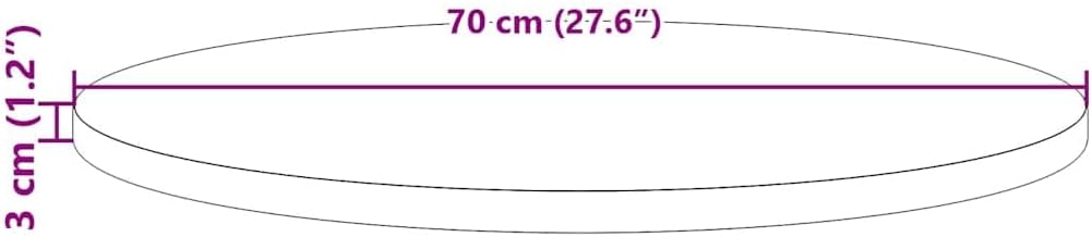 vidaXL Table Top Round Ø27.6x1.2 Solid Wood Pine