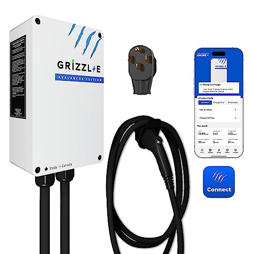 Grizzl-E Smart Level 2 240V / 40A Electric Vehicle (EV) Charger, Metal Case UL Tested and Certified, Energy Star, Indoor/Outdoor Electric Car Fast Charging Station, NEMA 14-50, Avalanche -  United Chargers Inc.
