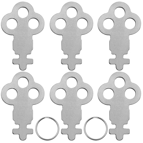 Keys for Paper Towel Dispenser, 6 Pack N13EZ Dispenser Keys with 2 Key Rings, Replacement Key Compatible with San Jamar Toilet Paper/Paper Towel Dispenser