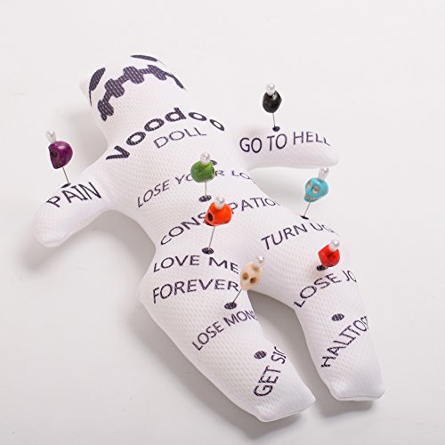 Graceart 9 Inch Voodoo Doll Revenge Spell With 7 Pcs Skull Pins (Style-A) #TOP3