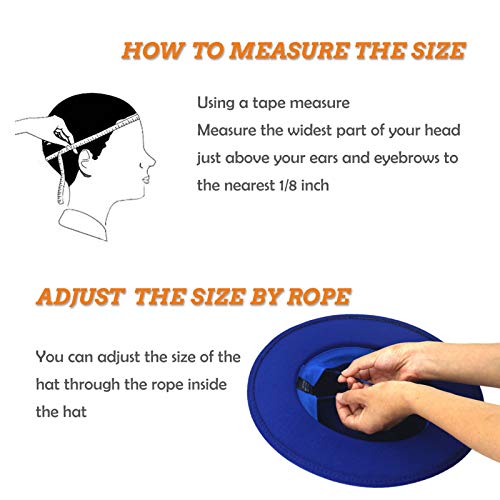 Image of Lisianthus Men & Women Vintage Wide Brim Fedora Hat | Classic Belt Buckle Decor, Adjustable Drawstring, Inner Breathable Sweatband, Timeless Style, Ideal for Travel & Daily