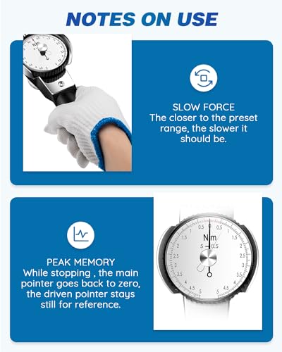 Image of NEWTRY Dial Torque Wrench, 0.5-5N.m, ±3% Accuracy, w / 4-14mm Sockets