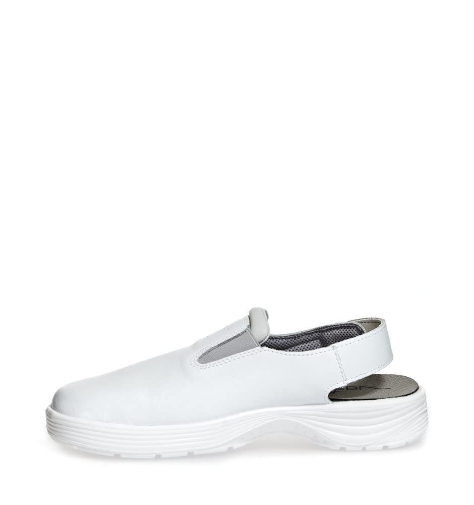 Abeba Clog 711130 - X-Light gładka skóra biała