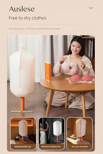 Image of Auslese Mini Portable Electric Clothes Dryer Book Style Foldable 300W Low Power Compact Dryer for Baby Clothes Socks Innerwear Delicates Travel Apartment Dorm Small Space