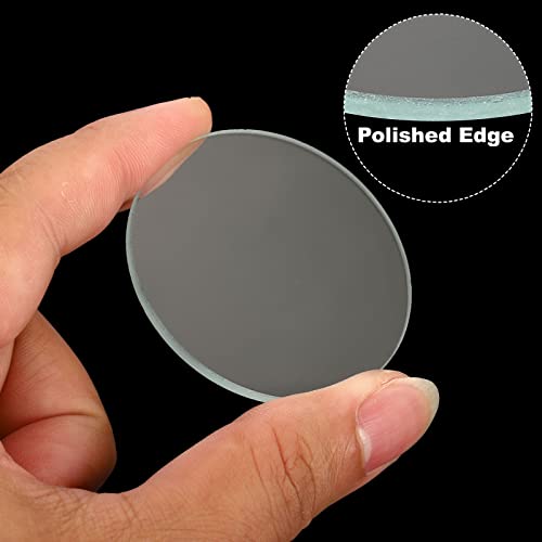 Image of PATIKIL 12 inch (300mm) Focal Length Flat Convex Lens, 50mm Diameter 4mm Height Glass Optically Polished Round Edges Lens for Physics Experiment, Clear